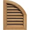 Ekena Millwork Quarter Round Top Right Functional Western Red Cedar Gable Vnt w/Brick Mould Face Frame, 15"W x 20"H GVWQR15X2000RFUWR - alternate 1